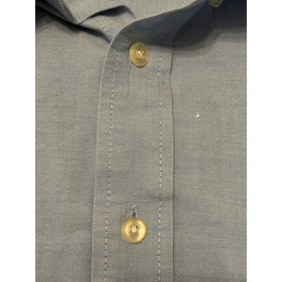 St. John’s Bay Button Down Shirt Men’s XL Worry Free Blue Short Sleeve Casual - Picture 4 of 5